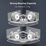 NNEDSZ 2 Pack Wall Mounted Adhesive Stainless Steel with Hooks Bathroom Shelf Storage Organizer