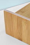 NNEDSZ Bamboo Monitor Stand Desk Organizer with 2 Drawers