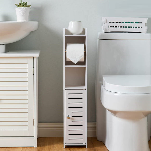 NNEDSZ Toilet Paper Roll Holder for Bathroom with roller (White, 76cm)