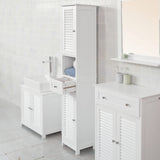 NNEDSZ Freestanding Tall Bathroom Cabinet 170x32x30 cm
