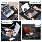 NNEDSZ Portable Laptop Desk with Device Ledge, Mouse Pad and Phone Holder for Home Office (Black, 43cm)