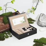 NNEDSZ Lockable Jewelry Box 3-Tier Display Case