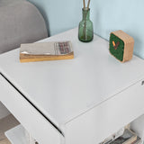 NNEDSZ White Side Table Bedside Table with 1 Drawer and 3 Shelves
