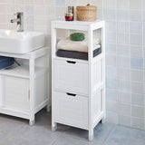 NNEDSZ Freestanding Cabinet with 2 Drawers and Shelf for Bathroom