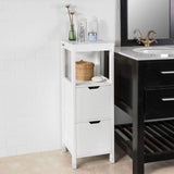 NNEDSZ Freestanding Cabinet with 2 Drawers and Shelf for Bathroom