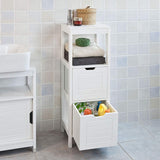 NNEDSZ Freestanding Cabinet with 2 Drawers and Shelf for Bathroom