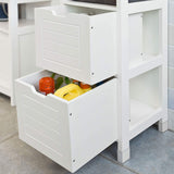 NNEDSZ Freestanding Cabinet with 2 Drawers and Shelf for Bathroom