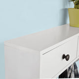 NNEDSZ Wall Rack with 2 Drawers and 5 Hooks