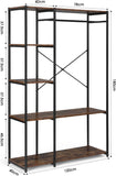 NNEDSZ Industrial Garment Coat Rack Hanger Organizer and Shoe Storage (Black)