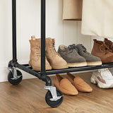 NNEDSZ Industrial Pipe Clothes Rack Wheels , 110Kg load