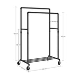 NNEDSZ Industrial Pipe Clothes Rack Wheels , 110Kg load
