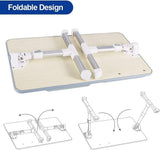 NNEDSZ Large Size Folding and Adjustable Laptop Bed Tray Table for, Writing, Drawing and Working - 60 x 30 cm (White)