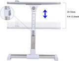 NNEDSZ Large Size Folding and Adjustable Laptop Bed Tray Table for, Writing, Drawing and Working - 60 x 30 cm (White)