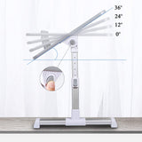 NNEDSZ Large Size Folding and Adjustable Laptop Bed Tray Table for, Writing, Drawing and Working - 60 x 30 cm (White)