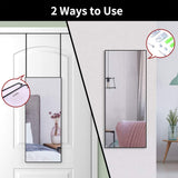 NNEDSZ Full-Length Mirror Long Standing for Bedroom and Bathroom (80 x 34 cm, Black)