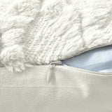 NNEDSZ 2 Pack Decorative Boho Throw Pillow Covers 45 x 45 cm (White)