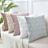 NNEDSZ 2 Pack Decorative Boho Throw Pillow Covers 45 x 45 cm (White)