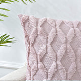 NNEDSZ 2 Pack Decorative Boho Throw Pillow Covers 45 x 45 cm (Pink)