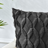 NNEDSZ 2 Pack Decorative Boho Throw Pillow Covers 45 x 45 cm (Black)