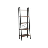 NNEDSZ 5 Tiers A-shaped Ladder Storage Shelf, Rustic, Brown