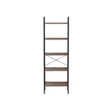 NNEDSZ 5 Tiers A-shaped Ladder Storage Shelf, Rustic, Brown