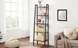 NNEDSZ 5 Tiers A-shaped Ladder Storage Shelf, Rustic, Brown