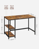 NNEDSZ Side Shelf Computer Desk