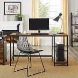 NNEDSZ Side Shelf Computer Desk