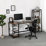 NNEDSZ Side Shelf Computer Desk