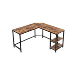 NNEDSZ L-Shaped Desk with Shelves