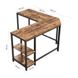 NNEDSZ L-Shaped Desk with Shelves