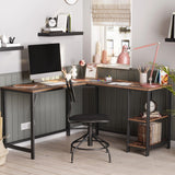 NNEDSZ L-Shaped Desk with Shelves