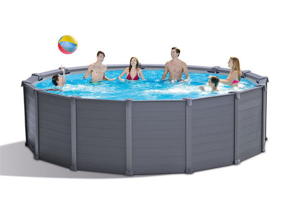 NNEDSZ 4.78M X 1.24M GRAPHITE GRAY PANEL POOL SET