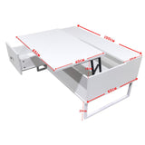 NNEDSZ Lift Up White Coffee Table With Storage
