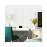 NNEDSZ 10PCS 3D Foam White Wood Panels Self Adhesive Home Wallpaper Panels 70 x 70cm