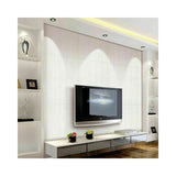 NNEDSZ 10PCS 3D Foam White Wood Panels Self Adhesive Home Wallpaper Panels 70 x 70cm