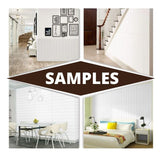 NNEDSZ 10PCS 3D Foam White Wood Panels Self Adhesive Home Wallpaper Panels 70 x 70cm