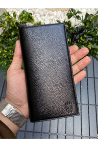 NNEDSZ Leather Phone Wallet - Black