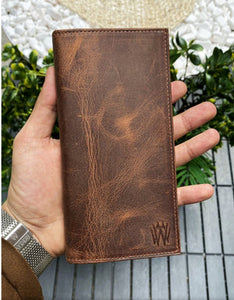 NNEDSZ Leather Phone Wallet - Brown