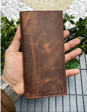 NNEDSZ Leather Phone Wallet - Brown