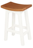 NNEDSZ Timber Kitchen Counter Stool H 67 cm (White Caramel)
