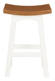 NNEDSZ Timber Kitchen Counter Stool H 67 cm (White Caramel)