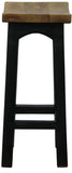 NNEDSZ Timber Kitchen Counter Stool H 67 cm (Black Caramel)