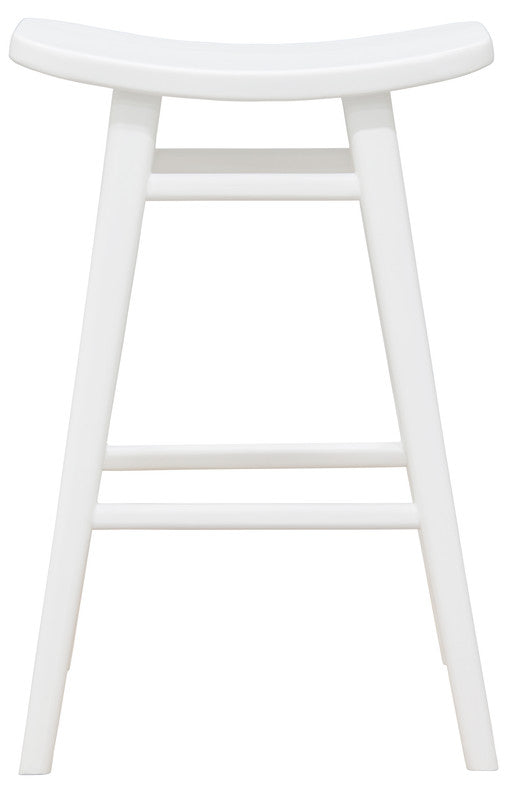 NNEDSZ Aria Oval Solid Timber Counter Stool (White)
