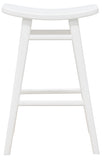 NNEDSZ Aria Oval Solid Timber Counter Stool (White)