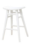 NNEDSZ Aria Oval Solid Timber Counter Stool (White)