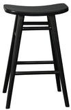 NNEDSZ Oval Solid Timber Kitchen Counter Stool (Black)