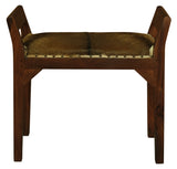 NNEDSZ Goat Hide Single Seater Stool (Mahogany)