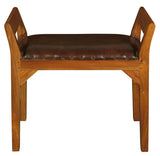 NNEDSZ Leather Single Seater Stool (Light Pecan)