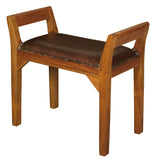 NNEDSZ Leather Single Seater Stool (Light Pecan)